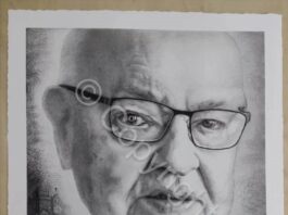 "Pencil Sketch Portrait of Father Bob." ©COPYRIGHT 2024 Ning 'Get' Xun. ALL RIGHTS RESERVED.