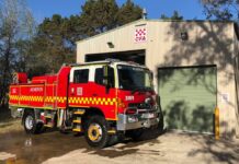 Acheron CFA to attend city protest Acheron CFA truck and shed.