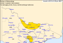 Severe thunderstorms are approaching Melbourne