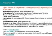 Optus outage in Frankston area