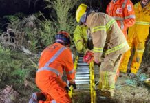 Crews rescue man from deep sinkhole