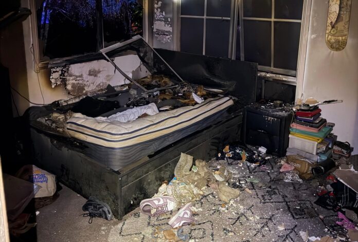 house fire bedroom