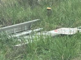 flattened road signs