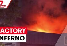 Firefighters battle Campbellfield factory fire