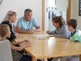 Take action this winter for family fire safety table gathering family