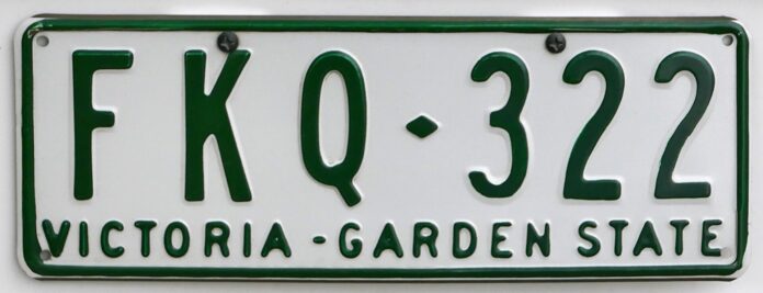 number plate rego plate