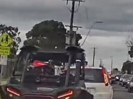 Police investigate ATV on wrong side of the road