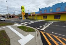 Lighting works in Seymour seymour roadworks predestrian crossing