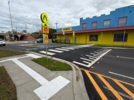 seymour roadworks predestrian crossing