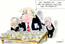 Moir’s View … Alan Moir 25/10/2019 trump