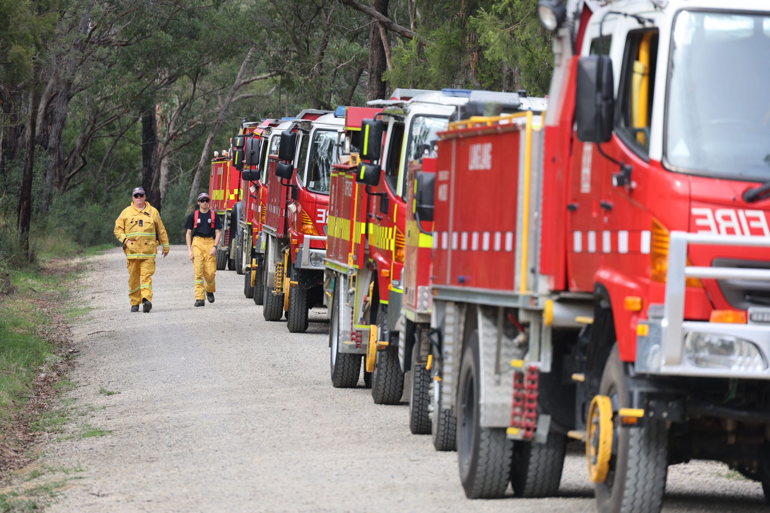 2026 Upper Beaconsfield Planned Burn fire trucks