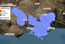 Flood Watch for parts of Gippsland, North East, Central, South West and North West Victoria