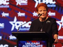 Bruce Woodley cracks it with racist bigot Pauline Hanson Pauline Hanson One Nation CPAC