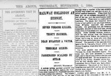 October 31, 1894: Fourteen people killed in one of Australia’s earliest train accidents