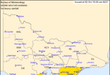 Severe Weather Warning for heavy rainfall